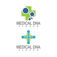 DNA gene Logo Template vector symbol illustration