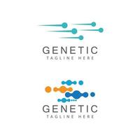 DNA gene Logo Template vector symbol illustration