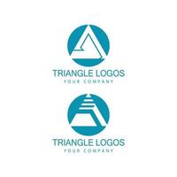 Futuristic Triangle Chain logo design inspiration vector