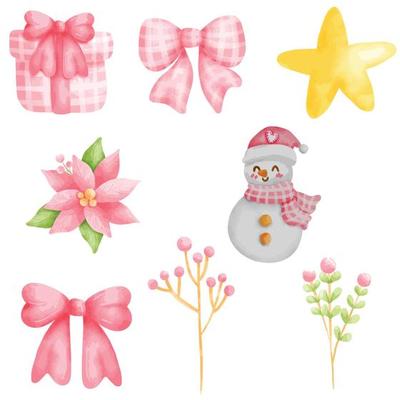 Christmas vector illustration set