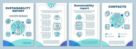 Sustainability report brochure template vector