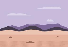 landscape desert mountains vector