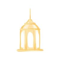 gold lantern decoration vector