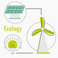 renewable energy icon set vector