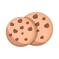 cookies with chocolate chips vector