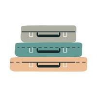 stack of suitcase vector