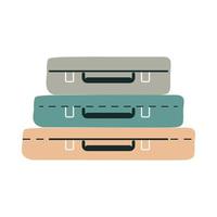 stack of suitcase vector