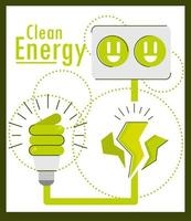 energía limpia verde vector
