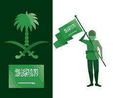set saudi arabia day vector