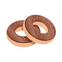 sweet chocolate donuts vector