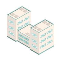 urban building isometric vector