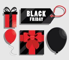 black friday icons vector