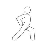 Man doing exercises icon People in motion active lifestyle sign vector