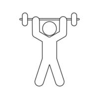 Man doing exercises icon People in motion active lifestyle sign vector
