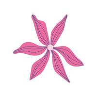 pink flower decoration vector