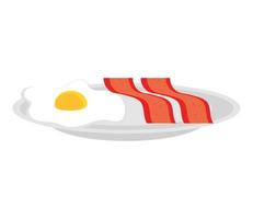 breakfast egg and bacon vector