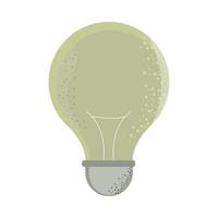 green light bulb vector