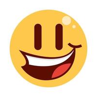 emoticon face laughing vector