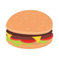 fast food burger vector