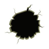 wall white cracked vector