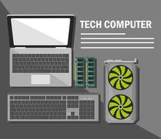 dispositivos informáticos de tecnología vector