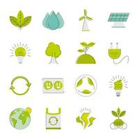 ecología y energía limpia vector