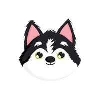 siberian dog face vector