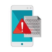 ataque de alerta de teléfono inteligente vector