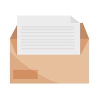 office envelope and sheet vector