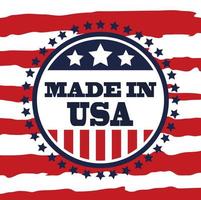 made in USA stamp vector