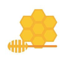 honey hive spoon vector