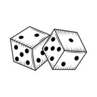 dices gambling sketch vector