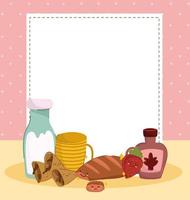 cute food breakfast vector