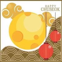 happy chuseok festive vector