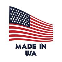 made in USA flag vector