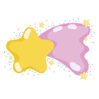 shooting star weather cute vector