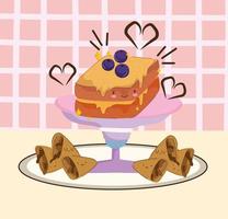 breakfast cute lovely vector