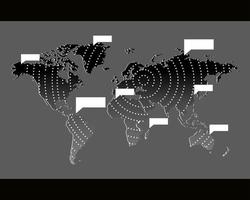 mapa de comunicación global vector