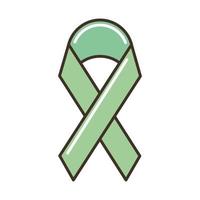 mental health ribbon vector