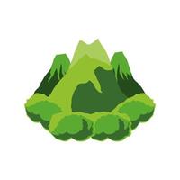 green mountains foliage vector