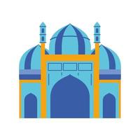 templo de la mezquita árabe vector