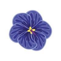 cute purple flower vector
