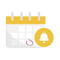 calendar bell reminder vector