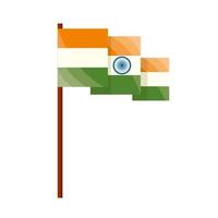 waving india flag vector