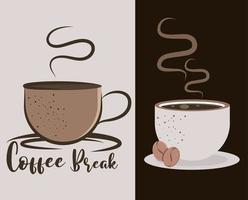 coffee break posters vector