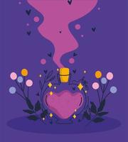 glass bottle magical potion vector