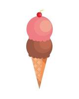 chocolate and vanilla ice cream vector