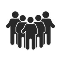 pictogram group of persons vector