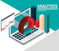 graph of analytics and financial vector