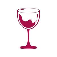 wine glass drink vector